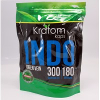 Kratom Kaps - INDO (Green Vein) Organic Capsules (300ct)